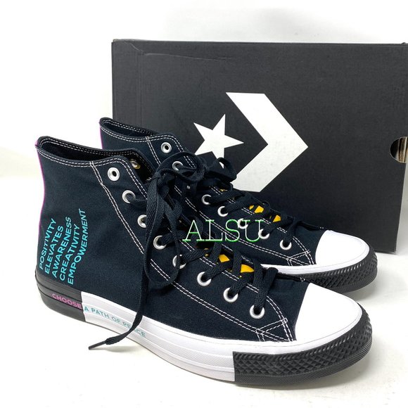 Converse Chuck Taylor AS High Canvas Black Sneakers Men's Size 166535F